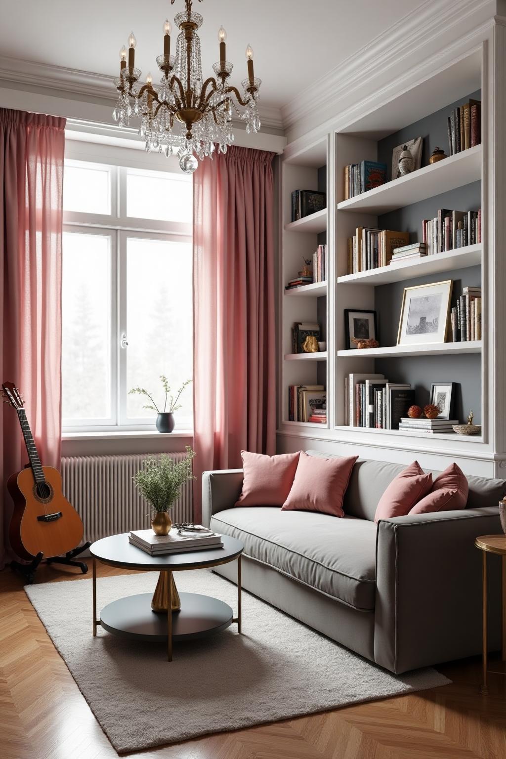 Гостиная с библиотекой